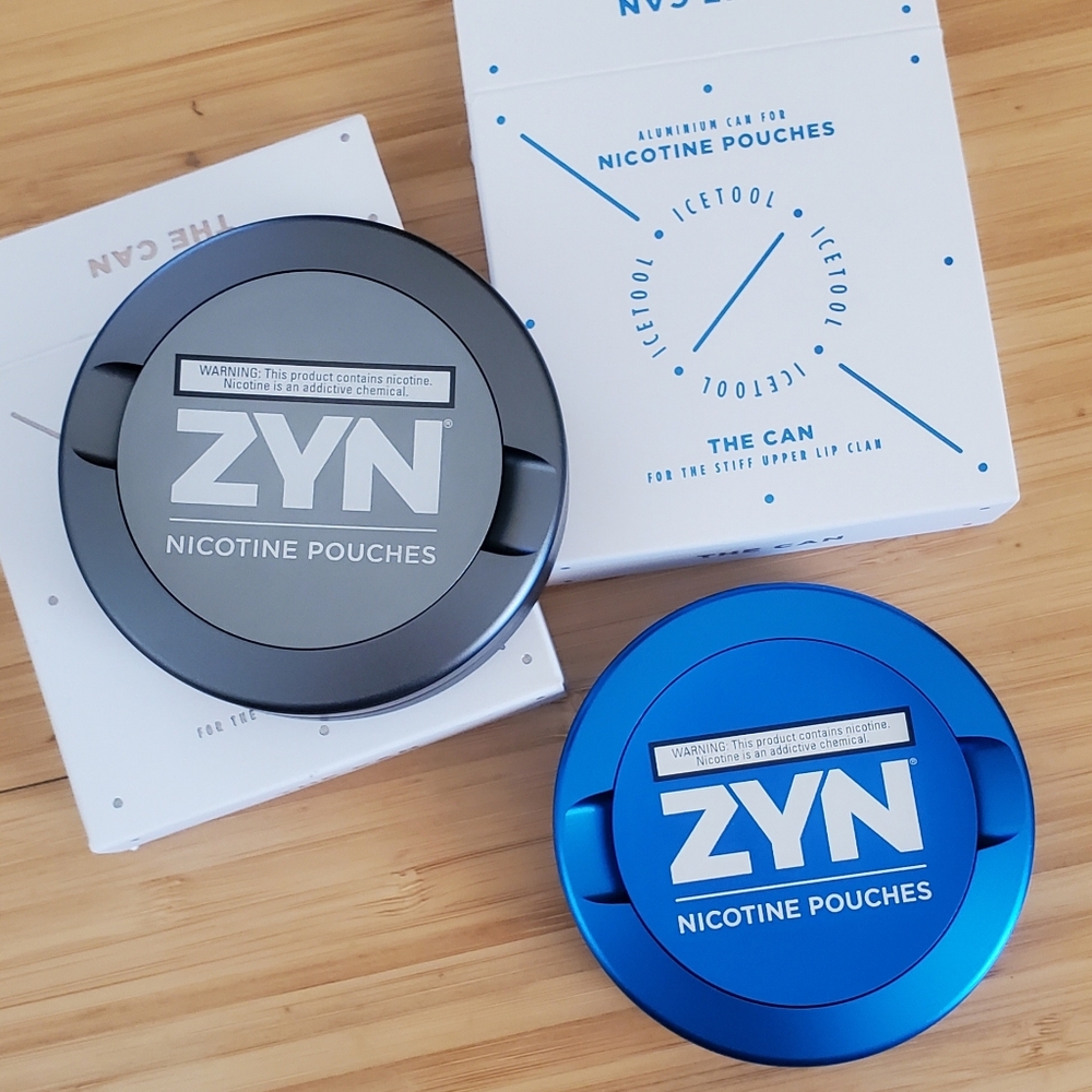 Two Metal Zyn Cans